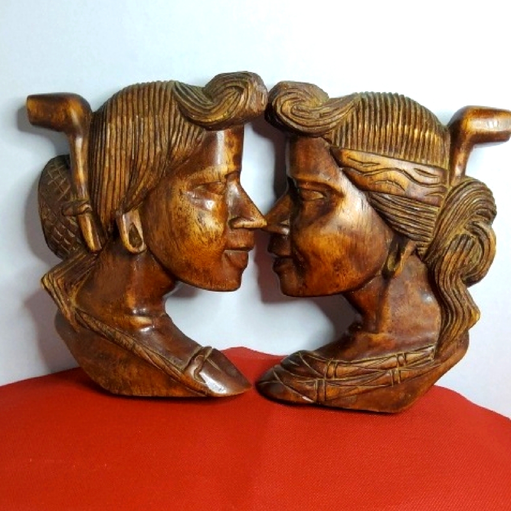 Handcrafted Wooden Couple Wall Art